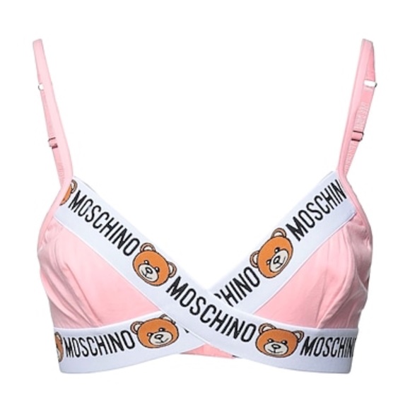 Moschino Other - Moschino Logo Bra Bralette with Teddybear Logo - BARBIE Pink (Sz 2 =Small) NWT